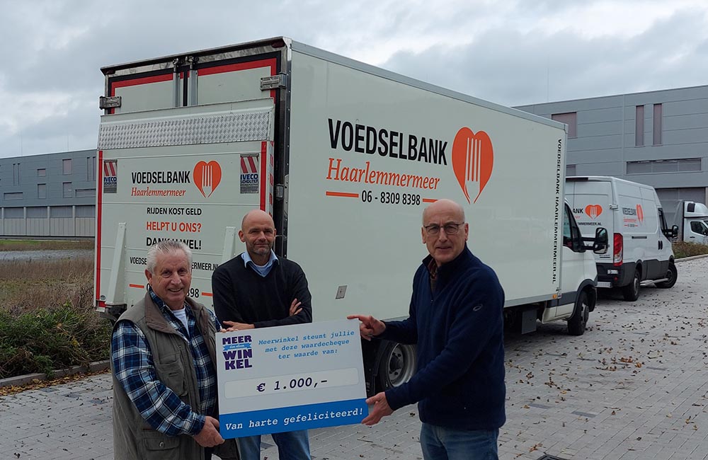 Meerwinkel doneert 1000 euro aan Voedselbank Haarlemmermeer